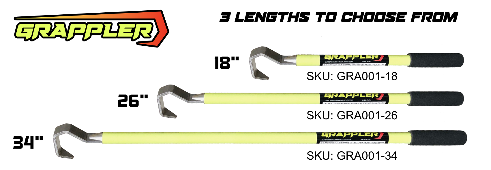 Grappler Hook Tool. Lightweight Hand Safety Tool Used To Hook, Pick, Push, Pull, Guide and