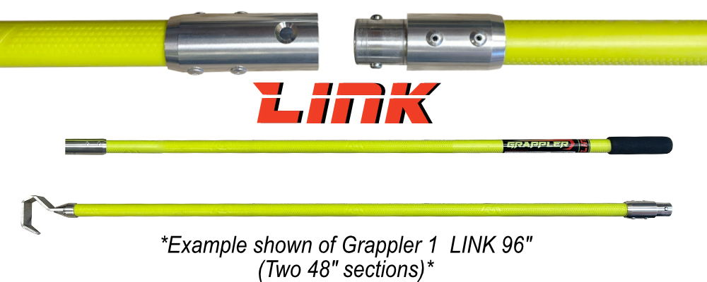 Grappler hook tool link system. Industrial hook tool. Multi use hook tool for hand safety