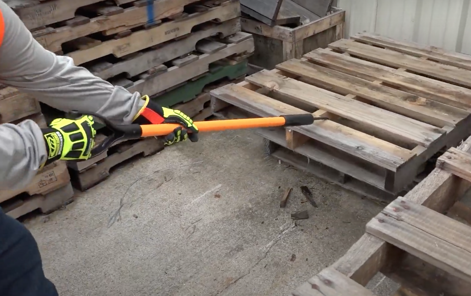 hook-it pallet mover pallet drag tool hand safety tool