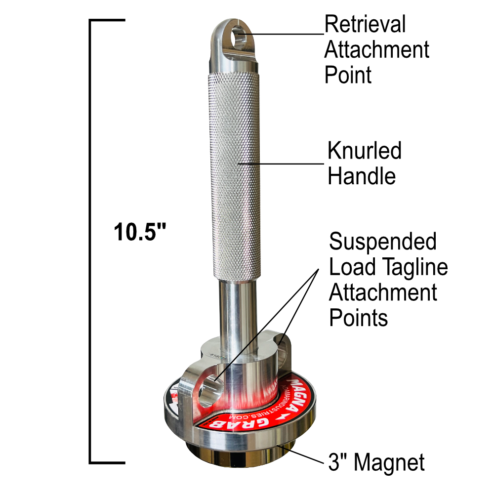 magna-grab magnetic retrieval tool, super strong retrieval magnet, salvage magnet, holding magnet