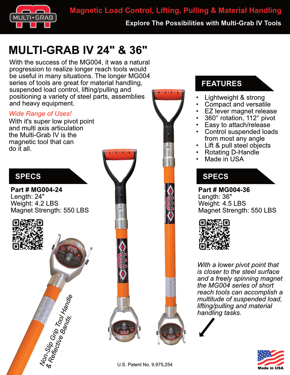 MULTI-GRAB Products Data Sheets