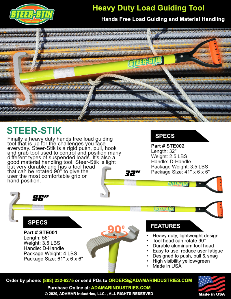 Hands free load guider Heavy duty push pull load guiding safety tool