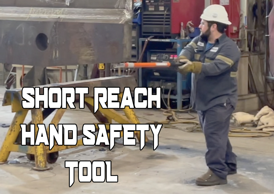 short reach hands free magnetic load control, positioning and material handling safety tool. Magnetic Riggers Pole