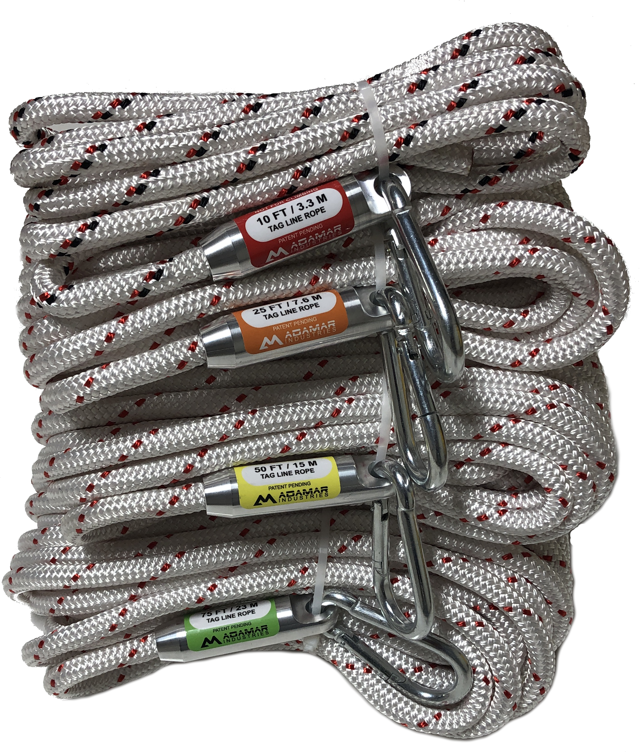 custom tag line ropes and tethers for suspended load control operations