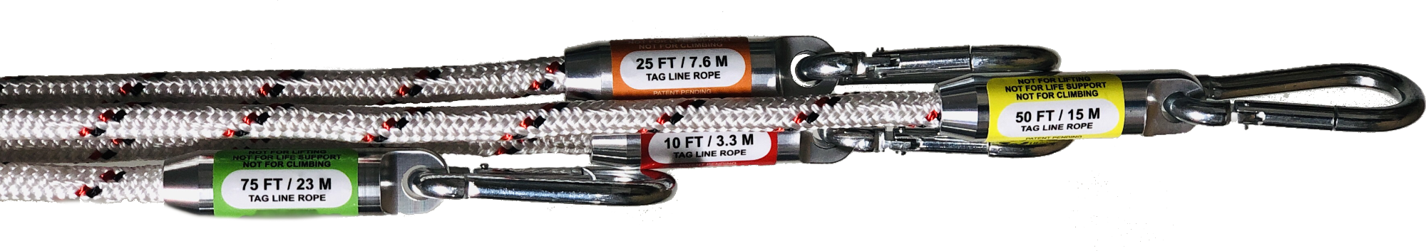 tag line ropes and tethers custom made with snap hook